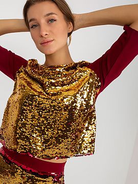 Bluză Lakerta  Bluză cu mâneci 3/4, cu paiete. Bluza se va potrivi perfect cu o fustă cu paiete.
