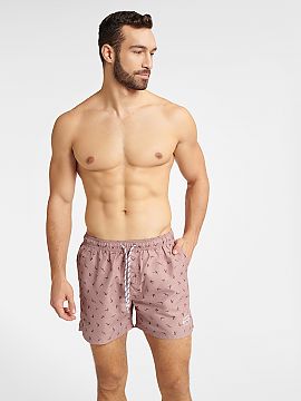 Slipi de baie Henderson  Costumul de baie GABLE, de culoare roz aprins, are o croială scurtă, cu picioare late la jumătatea coapsei. Costumul de baie este confec�