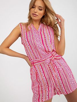 Pantaloni scurţi Fresh Made  Pantaloni scurți de damă cu talie înaltă și cravată în talie. Buzunare glisante pe laterale.