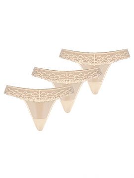 Completă Teyli  Un set de tanga sexy pentru femei, de culoare bej, care se potrivește cu tonul pielii și este invizibil pe sub hainele albe. Tricoul tanga