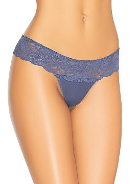 Tanga Teyli  Stringuri pentru femei de culoare bleumarin. Acestea sunt realizate din dantelă, care se află în partea superioară și este combinată c