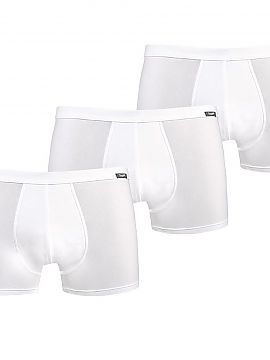Completă Teyli  Un pachet de 3 boxeri bărbătești din bumbac alb, la care se adaugă un fir de Lycra elastic, care, datorită elasticității sale, garant