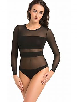 Corset Teyli  Confecționat din plasă transparentă combinată la bust și talie cu viscoză moale și plăcută la atingere. Partea de chiloți este, de