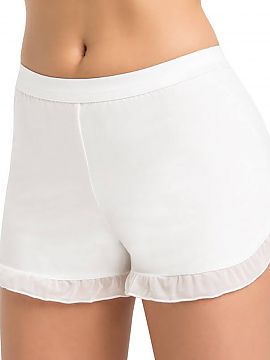 Pantaloni scurţi Teyli  Pantaloni scurți pentru femei în culoarea ecru, cusuți din viscoză de bună calitate, care este plăcută la atingere, delicată, respir