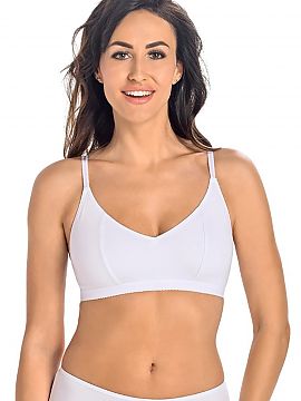 Soft Teyli  Sutien Bralette în alb. Bumbacul aerisit de înaltă calitate garantează o purtare confortabilă, în timp ce adaosul de fir de Lycra elas