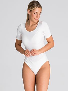 Corset Figl  Body-ul este o piesă vestimentară unică, care combină stilul și confortul. Are mâneci scurte și un decolteu semicircular puternic dec